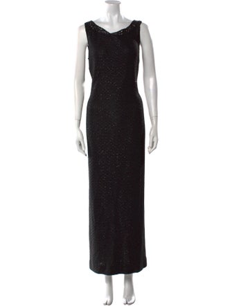 St. John Collection Scoop Neck Long Dress