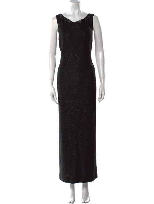 St. John Collection Scoop Neck Long Dress