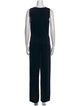 St. John Collection Wool V-Neck Jumpsuit