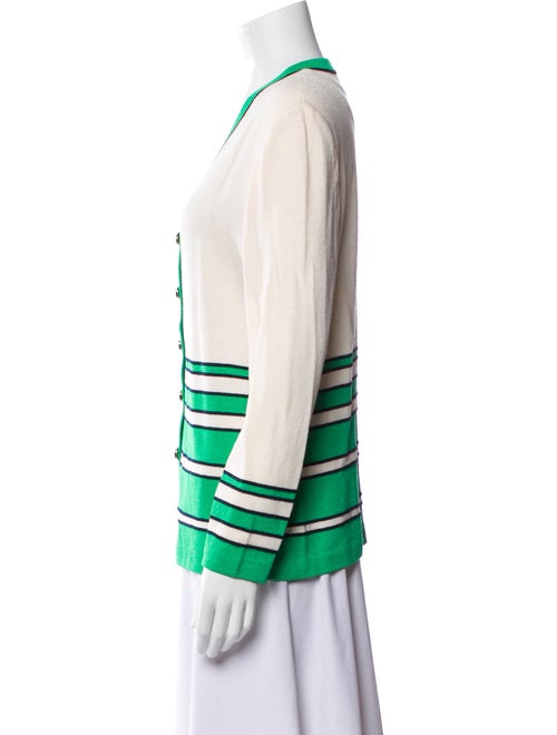 St. John Collection Striped V-Neck Sweater