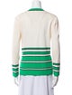St. John Collection Striped V-Neck Sweater