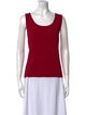 St. John Collection Wool Scoop Neck Top