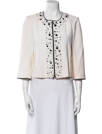 St. John Collection Wool Printed Evening Jacket