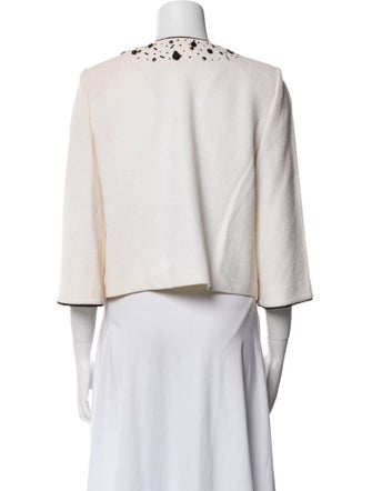 St. John Collection Wool Printed Evening Jacket