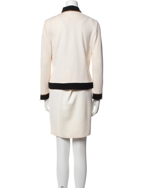 St. John Collection Wool Colorblock Pattern Skirt Set