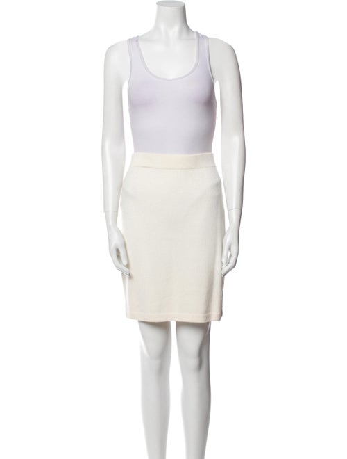 St. John Collection Wool Colorblock Pattern Skirt Set