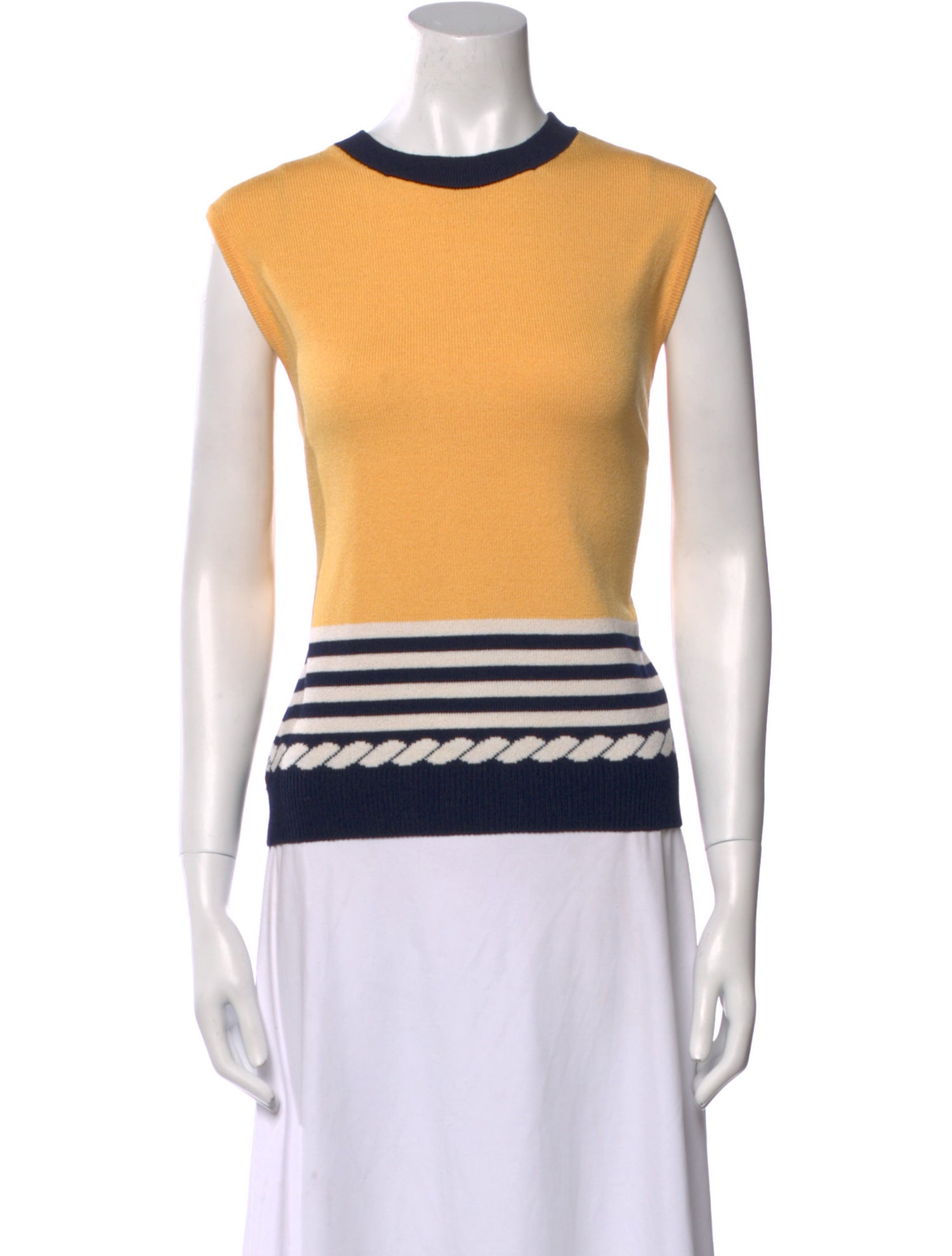 St. John Collection Striped Crew Neck Sweater