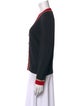 St. John Collection Colorblock Pattern V-Neck Sweater
