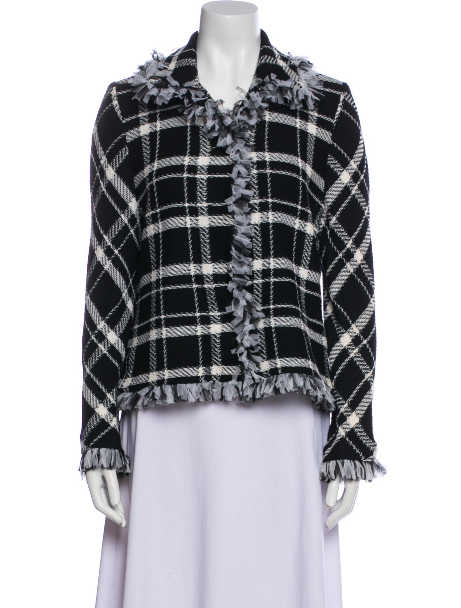 St. John Collection Plaid Print Jacket