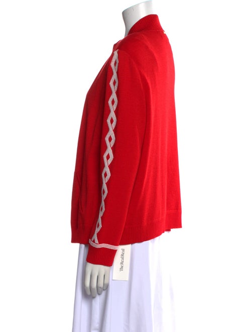 St. John Collection Wool Graphic Print Sweater