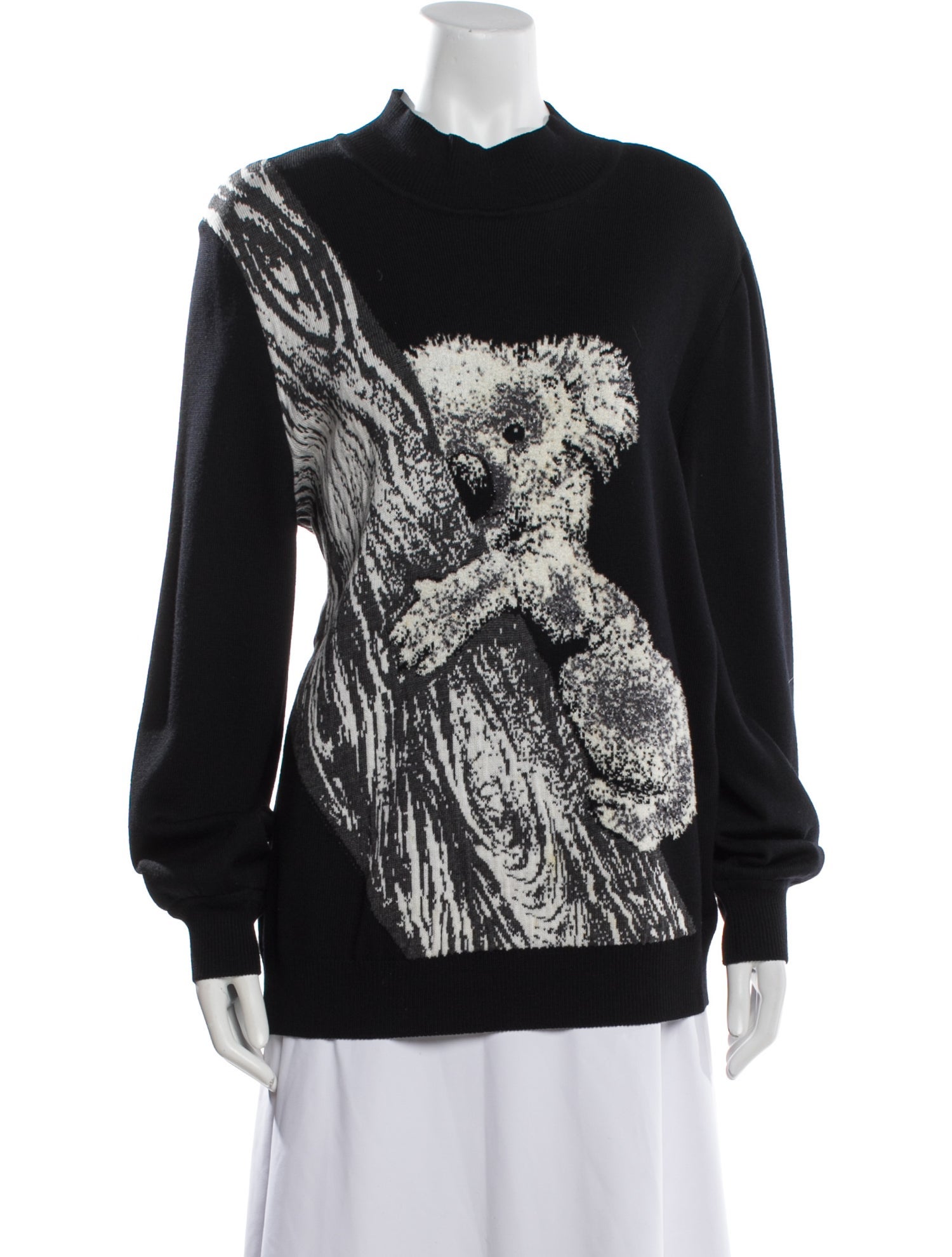 St. John Collection Printed Crew Neck Sweater