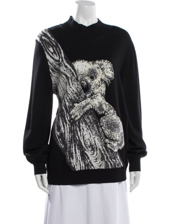 St. John Collection Printed Crew Neck Sweater