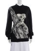 St. John Collection Printed Crew Neck Sweater