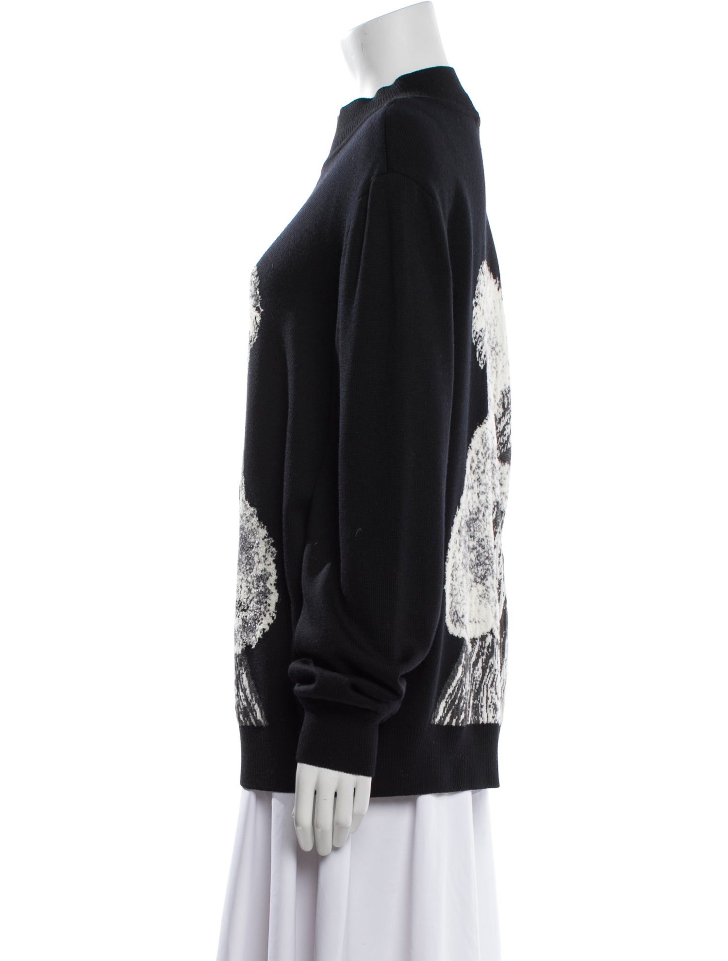 St. John Collection Printed Crew Neck Sweater