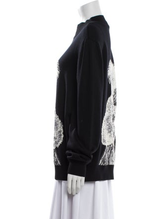 St. John Collection Printed Crew Neck Sweater