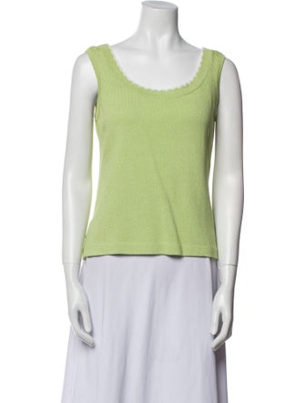 St. John Collection Wool Scoop Neck Top