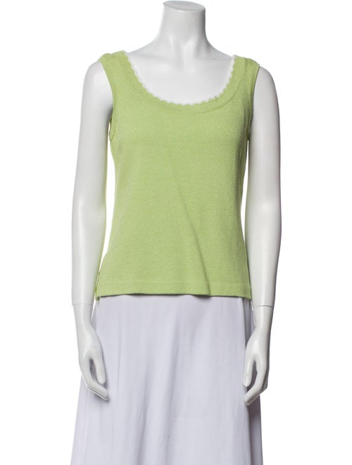 St. John Collection Wool Scoop Neck Top