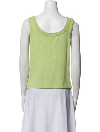 St. John Collection Wool Scoop Neck Top