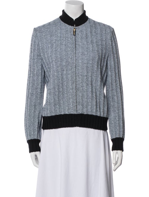 St. John Collection Tweed Pattern Bomber Jacket