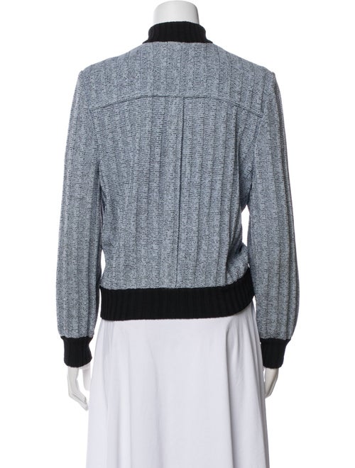 St. John Collection Tweed Pattern Bomber Jacket