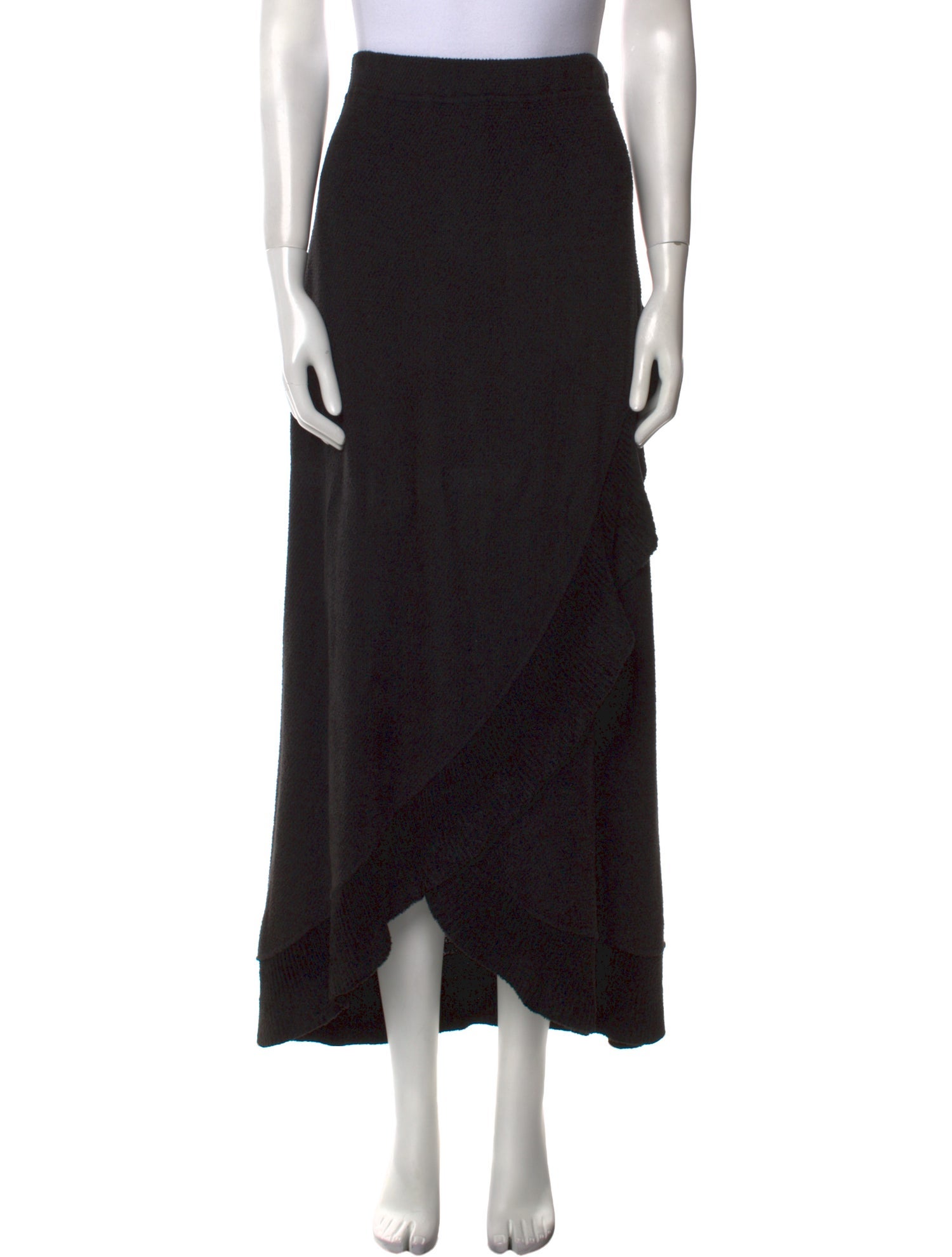 St. John Collection Ruffle Embellishment Midi Length Skirt