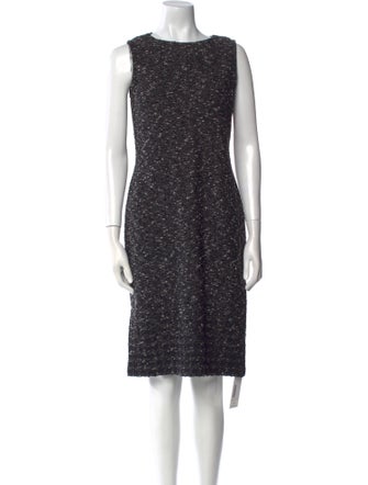 St. John Collection Bateau Neckline Knee-Length Dress