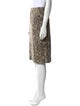 St. John Collection Animal Print Knee-Length Skirt