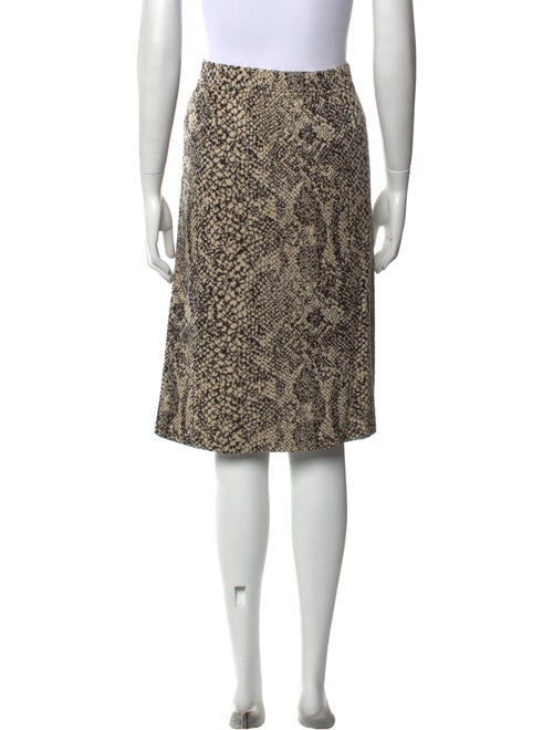 St. John Collection Animal Print Knee-Length Skirt