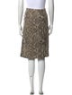 St. John Collection Animal Print Knee-Length Skirt