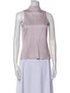 St. John Collection Turtleneck Sleeveless Top