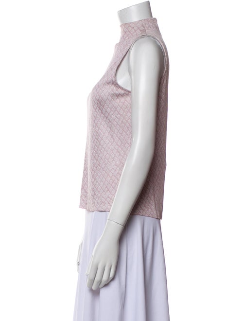 St. John Collection Turtleneck Sleeveless Top
