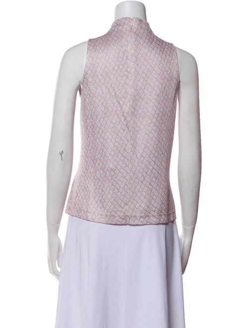 St. John Collection Turtleneck Sleeveless Top