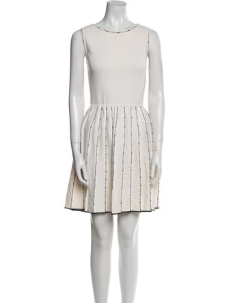 St. John Collection Scoop Neck Mini Dress