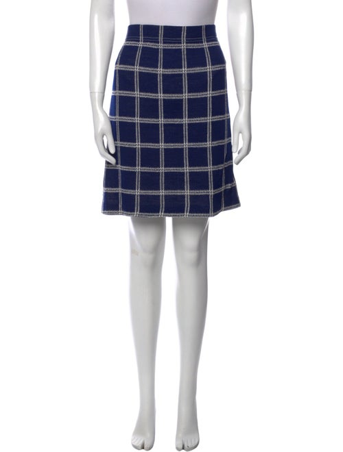St. John Collection Plaid Print Knee-Length Skirt