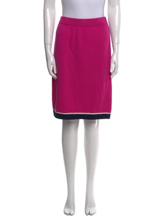 St. John Collection Striped Knee-Length Skirt