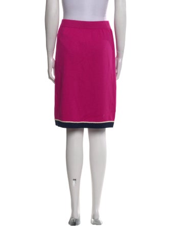 St. John Collection Striped Knee-Length Skirt