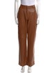 St. John Collection Leather Straight Leg Pants