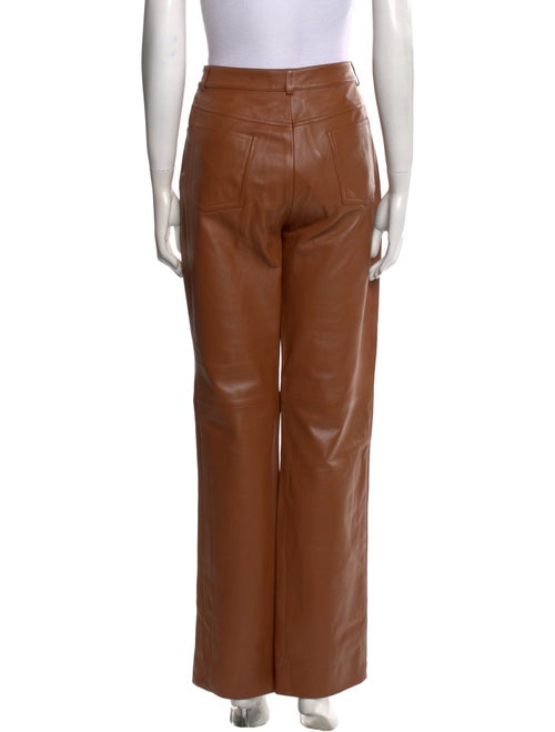 St. John Collection Leather Straight Leg Pants