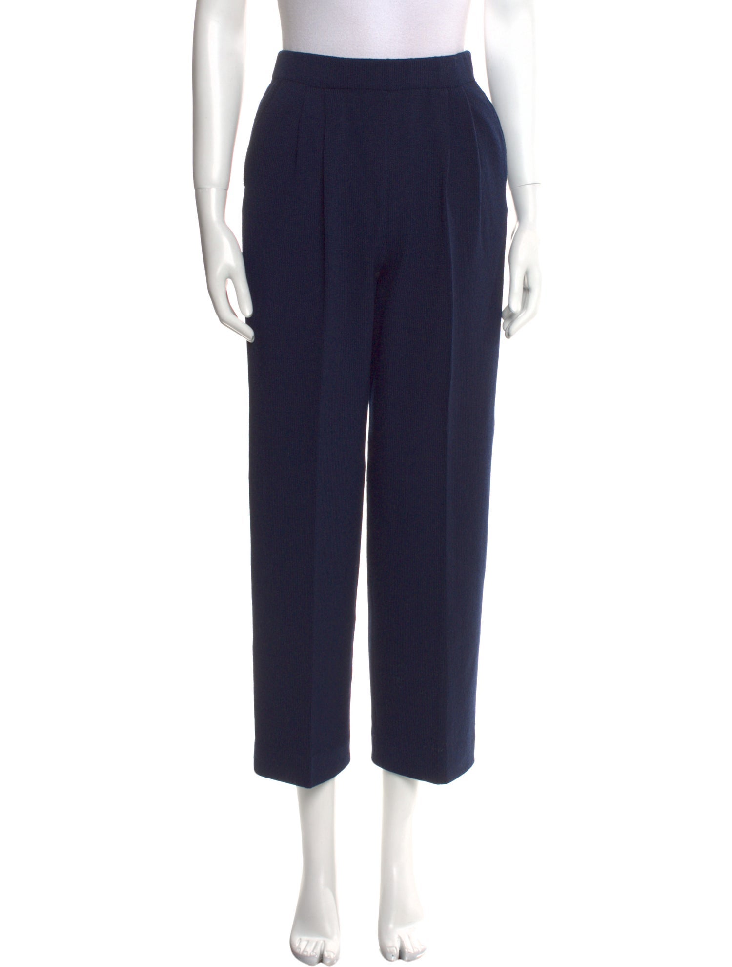 St. John Collection Wool Straight Leg Pants