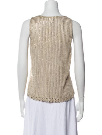 St. John Collection Scoop Neck Sleeveless Top