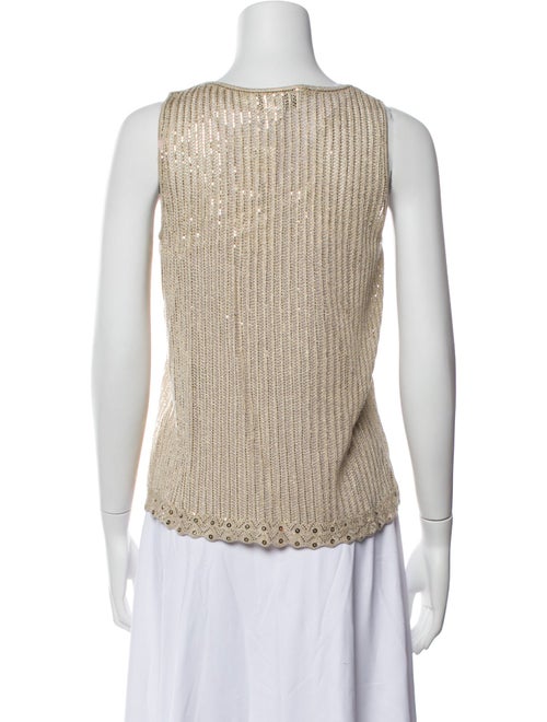 St. John Collection Scoop Neck Sleeveless Top