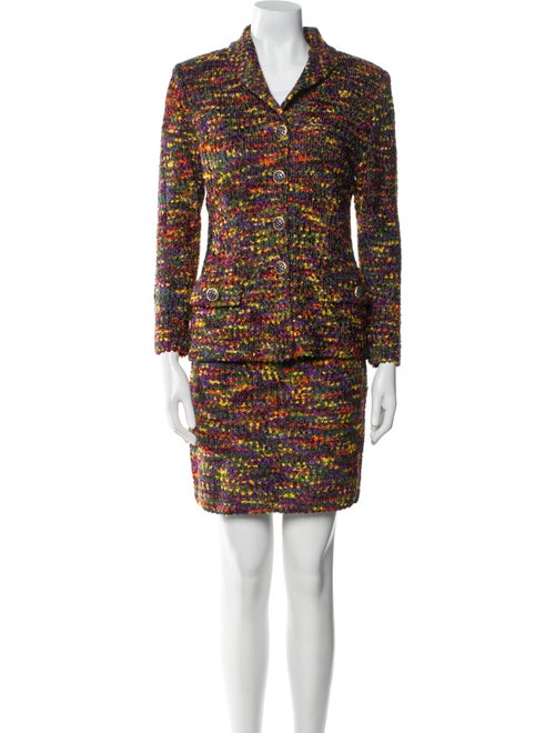 St. John Collection Tweed Pattern Skirt Set