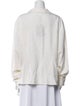 St. John Collection Silk Long Sleeve Button-Up Top