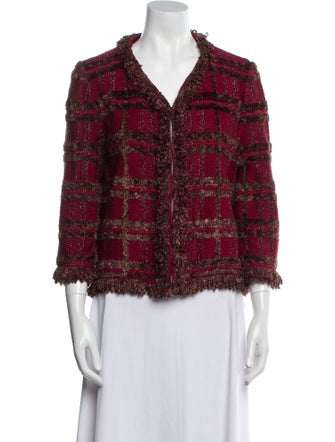 St. John Collection Plaid Print Jacket