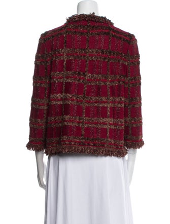 St. John Collection Plaid Print Jacket