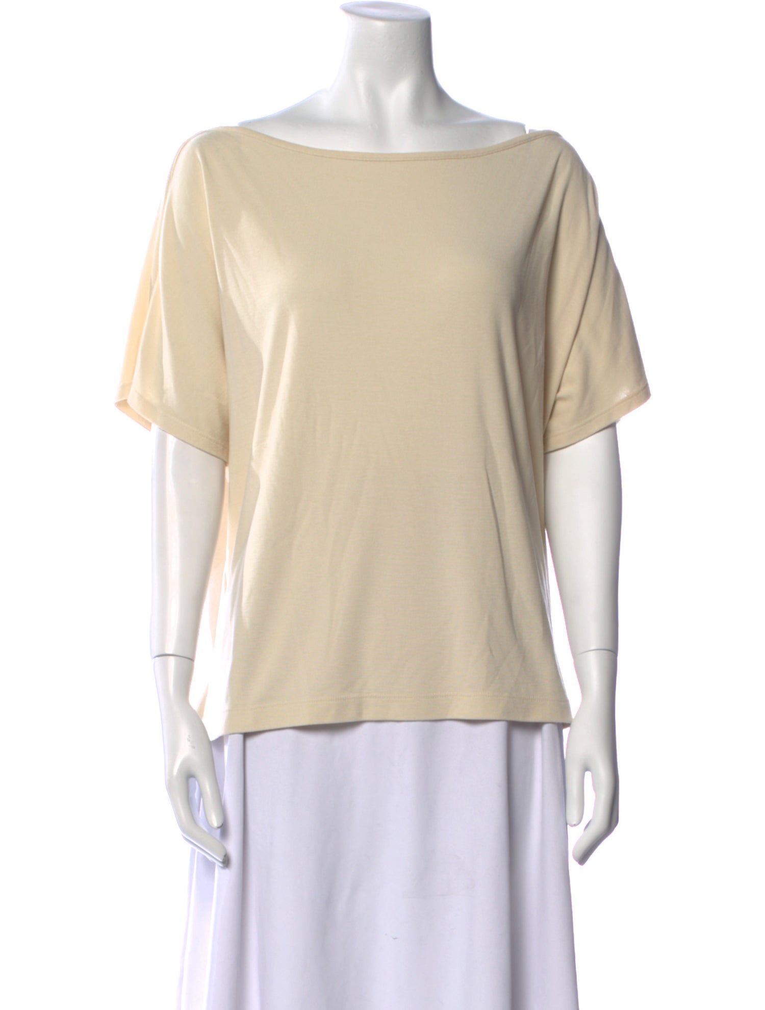 St. John Collection Bateau Neckline Short Sleeve T-Shirt