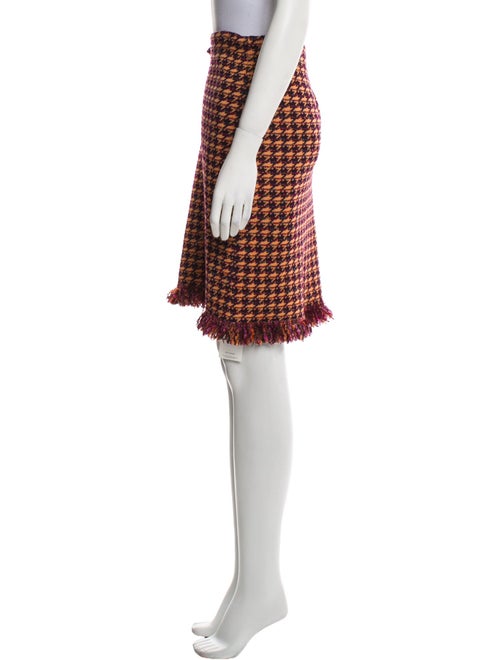 St. John Collection Houndstooth Print Knee-Length Skirt