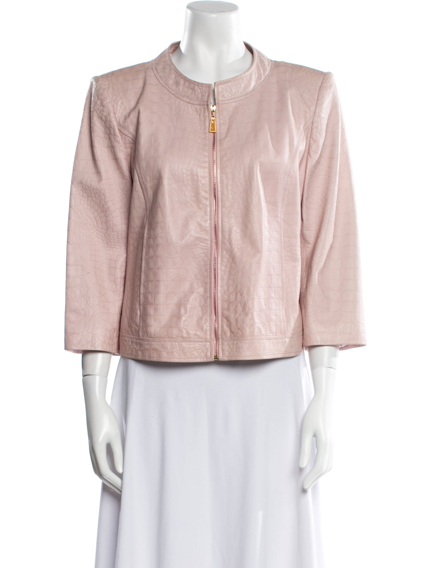 St. John Collection Lamb Leather Evening Jacket