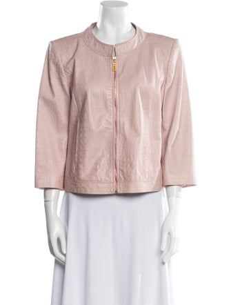 St. John Collection Lamb Leather Evening Jacket