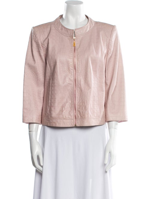 St. John Collection Lamb Leather Evening Jacket